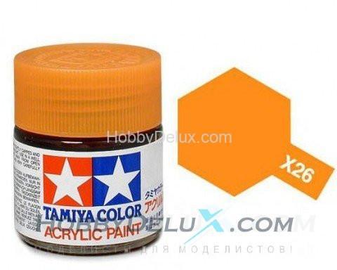 Краска акриловая Tamiya - X-26 Clear Orange (Прозрачная оранжевая)