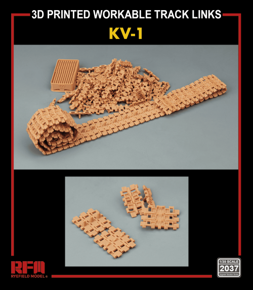 Рабочие траки для советского танка КВ-1 с упрощенной башней (3D печать)