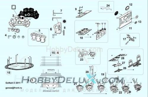 Набор для деталировки сборной модели Ки-27