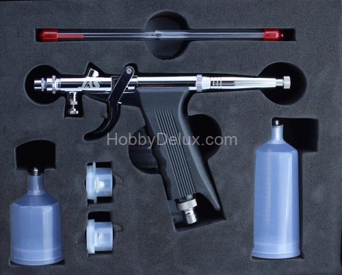 Аэрограф Jas 1180 Air Control (набор: игла, сопло 0,3; 0,5; 0,8мм)