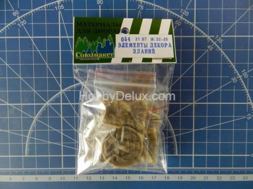 Элементы декора зданий 21 шт. Набор №1