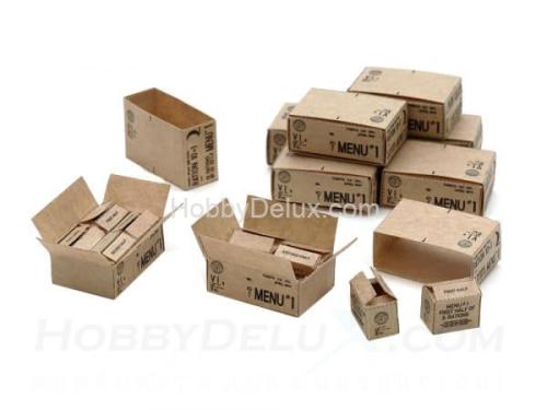 1/35 Коробочка с сухим пайком американского солдата (1943-1945г). Набор из 10 шт.