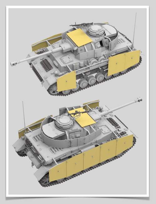 Немецкий средний танк Pz.kpfw.IV Ausf.H раннего выпуска с рабочими траками