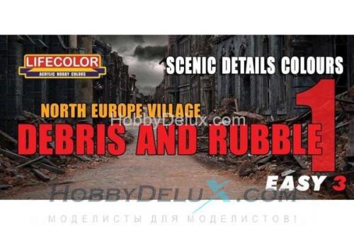 Набор красок Life Color - EASY3 Debris and Rubble 1